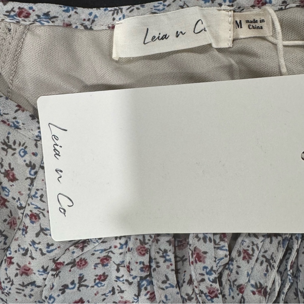 Ruffle Midi Dress in Cream Floral - Picture 10 of 12